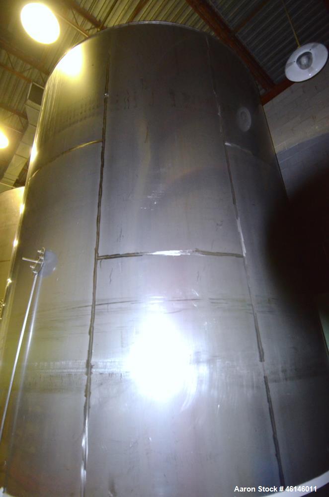 Used Douglas Brothers Tank, Approximate 16,000 Gallon, Stainless Steel, Vertica