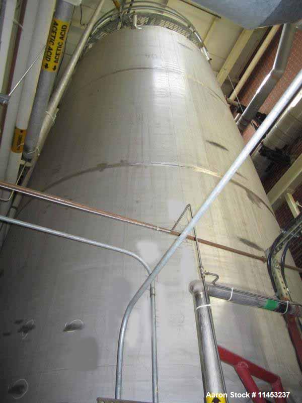Used- 15,000 Gallon Enerfab Receiver. 304L stainless steel construction, 10'6" diameter x 22'3" straight side, dished top an...