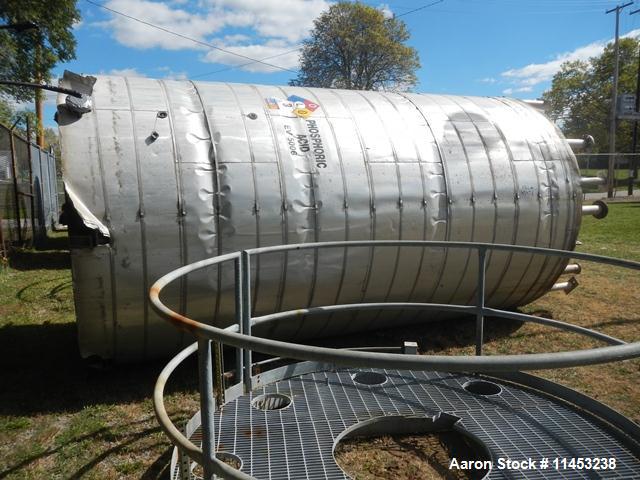 Used- 8,000 Gallon Stainless Steel  Enerfab Storage Tank