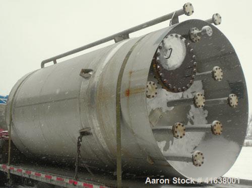 Used Enerfab Double Wall Pressure Tank, 5,000 gallon, 304L stainless steel, vertical. Inner shell 99’’ diameter x 131-5/8’’ straight side, dished top and bottom. Internal rated 19 psi, design vacuum ...