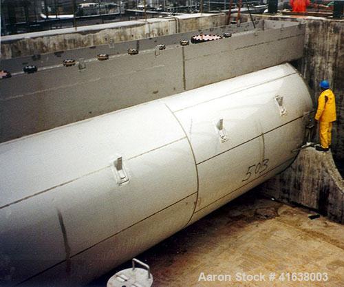 Used Enerfab Double Wall Pressure Tank, 33,000 Gallon, 304L Stainless Steel, Horizontal. Inner shell 144’’ diameter x 432’’ straight side, dished heads. Rated 19 psi, design vacuum 7.9 psi ( WC + 1 p...