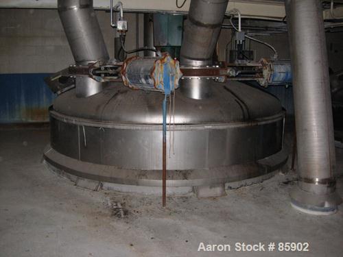 Used Bishopric Products Co (Enerfab Inc) 9000 Gallon Dimple Jacketed Mix Tank, 304 stainless steel. 12' diameter x 9'6" straight side. Dished top head, cone bottom. Dimple jacket is on bottom 1/2 of ...
