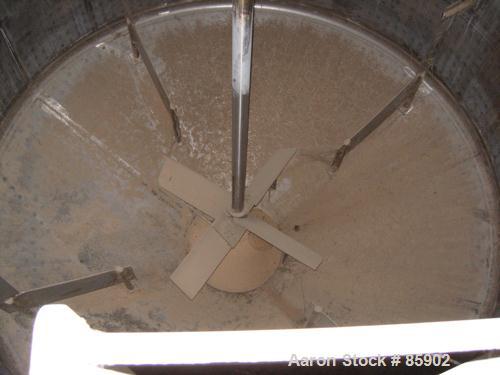 Used Bishopric Products Co (Enerfab Inc) 9000 Gallon Dimple Jacketed Mix Tank, 304 stainless steel. 12' diameter x 9'6" straight side. Dished top head, cone bottom. Dimple jacket is on bottom 1/2 of ...