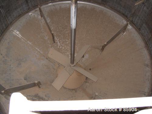 Used Bishopric Products Co (Enerfab Inc) 9000 Gallon Dimple Jacketed Mix Tank, 304 stainless steel. 12' diameter x 9'6" straight side. Dished top head, cone bottom. Dimple jacket is on bottom 1/2 of ...