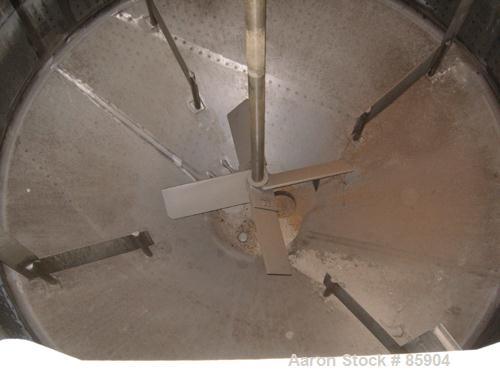 Used Bishopric Products Co (Enerfab Inc) 9000 Gallon Dimple Jacketed Mix Tank, 304 stainless steel. 12' diameter x 9'6" straight side. Dished top head, cone bottom. Dimple jacket is on bottom 1/2 of ...