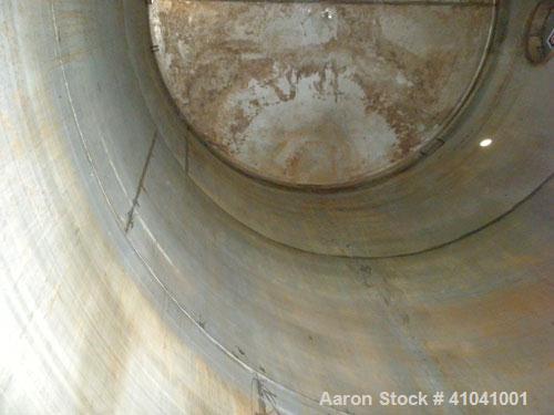 Used Evans & Sons Process Tank Company Tank, 12,000 gallon, 316 stainless steel, vertical. 132" diameter x 216" straight side, flat top and bottom. Internal rated atmospheric at 200 degrees F. Openin...