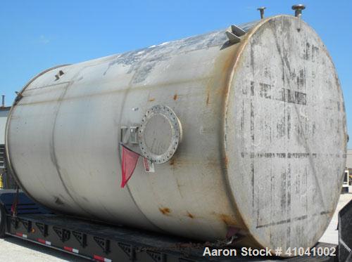 Used Evans & Sons Process Tank Company Tank, 12,000 Gallon, 316 Stainless Steel, Vertical. 132" diameter x 216" straight side, flat top and bottom. Internal rated atmospheric at 200 deg.f.. Openings ...