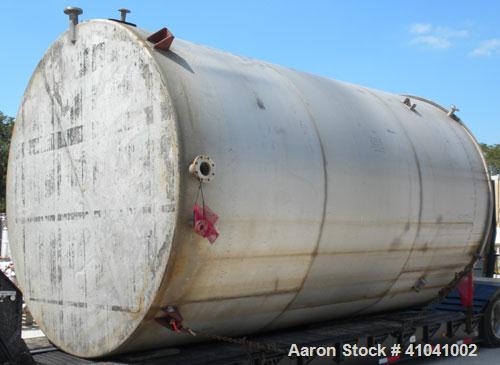 Used Evans & Sons Process Tank Company Tank, 12,000 Gallon, 316 Stainless Steel, Vertical. 132" diameter x 216" straight side, flat top and bottom. Internal rated atmospheric at 200 deg.f.. Openings ...