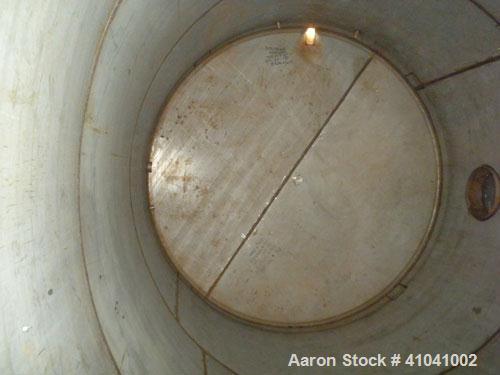 Used Evans & Sons Process Tank Company Tank, 12,000 Gallon, 316 Stainless Steel, Vertical. 132" diameter x 216" straight side, flat top and bottom. Internal rated atmospheric at 200 deg.f.. Openings ...