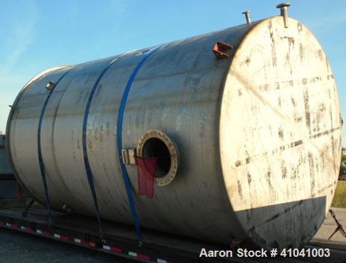 Used Evans & Sons Process Tank Company Tank, 12,000 Gallon, 316 Stainless Steel, Vertical. 132" diameter x 216" straight side, flat top and bottom. Internal rated atmospheric at 200 Degrees F. Openin...