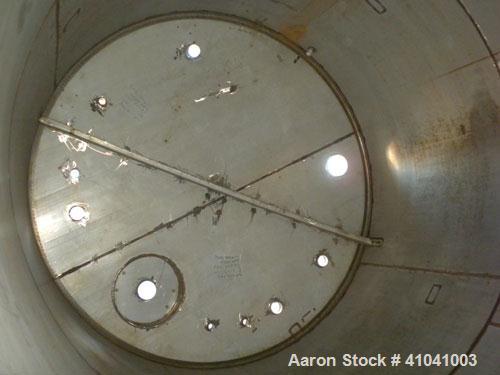Used Evans & Sons Process Tank Company Tank, 12,000 Gallon, 316 Stainless Steel, Vertical. 132" diameter x 216" straight side, flat top and bottom. Internal rated atmospheric at 200 Degrees F. Openin...