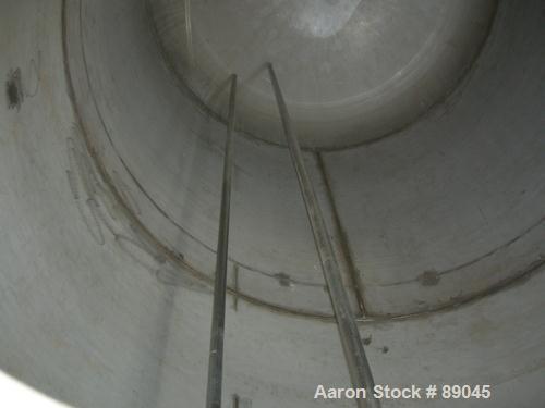 USED: Fabricated Products tank, 9000 gallon, 316L stainless steel, vertical. Approximately 10' diameter x 14' straight side, 2:1 elliptical top and bottom. Internal rated FV and 15 psi at 200 deg F. ...