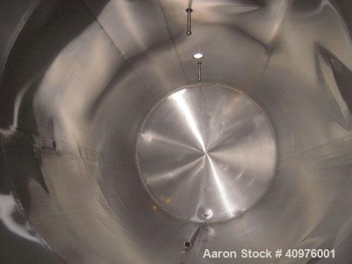 Used Feldmeier Cold Wall Storage Tank, Model GHW, 12,000 Gallon, 316L Stainless Steel, Horizontal. 120" diameter x 240" straight side, dished heads. 155 square feet bottom section of ammonia channel ...