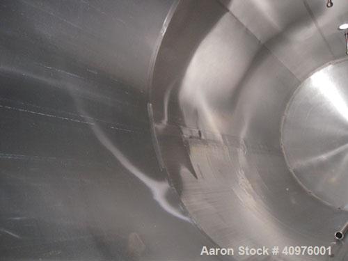 Used Feldmeier Cold Wall Storage Tank, Model GHW, 12,000 Gallon, 316L Stainless Steel, Horizontal. 120" diameter x 240" straight side, dished heads. 155 square feet bottom section of ammonia channel ...