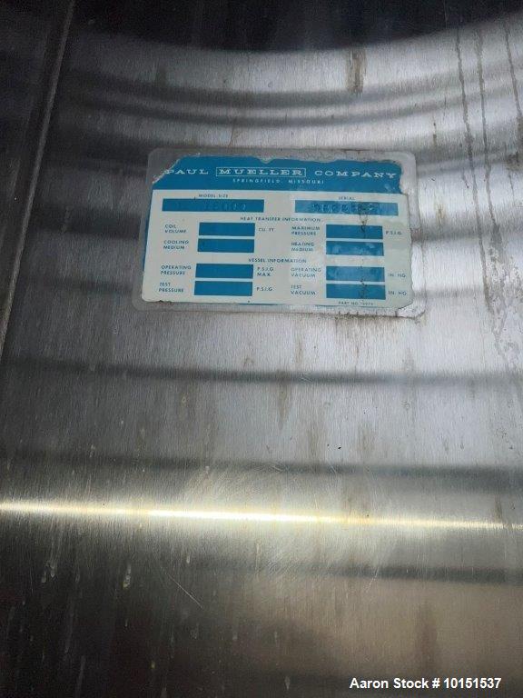Used Feldmeier 15,000 Gallon Stainless Steel Tank – Dished Top & Bottom, CIP, Skirt Mounted