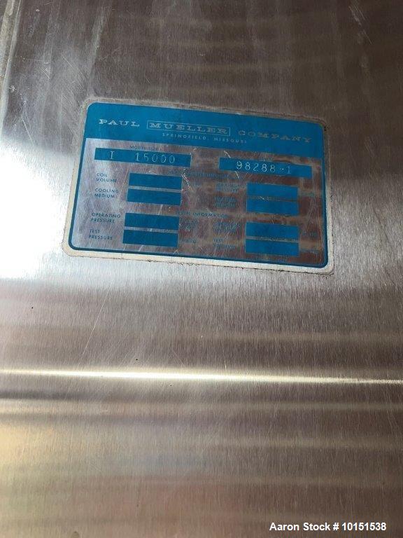 Used Feldmeier 15,000 Gallon Stainless Steel Tank – 304 SS, CIP, Dished Top & Bottom, Skirt Mounted