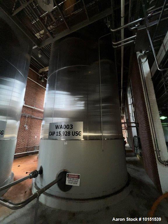 Used Feldmeier Stainless Steel Industrial Storage Tank. Approximately 15,000 Gallons