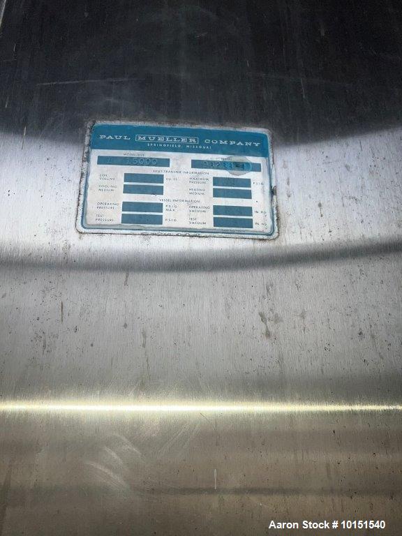 Used Feldmeier 304 Stainless Steel Holding Tank. Approximately 15,000 Gallon capacity