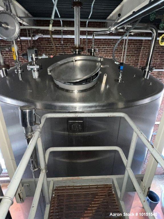 Used Feldmeier 304 Stainless Steel Holding Tank. Approximately 15,000 Gallon capacity