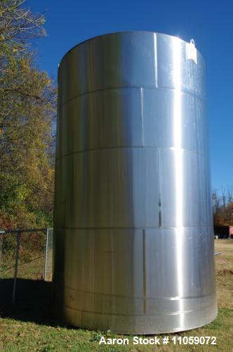 Used- Used- 17,000 Gallon (approximately) Feldmeier Stainless Steel Tank. Slant bottom, cone top. 12' 6" diameter x 22' high.