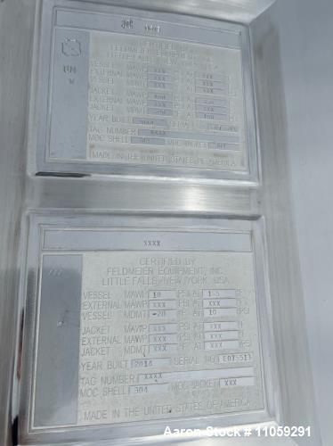 Used Feldmeier 7500 Gallon Jacketed Sanitary Mix Kettle/Processor