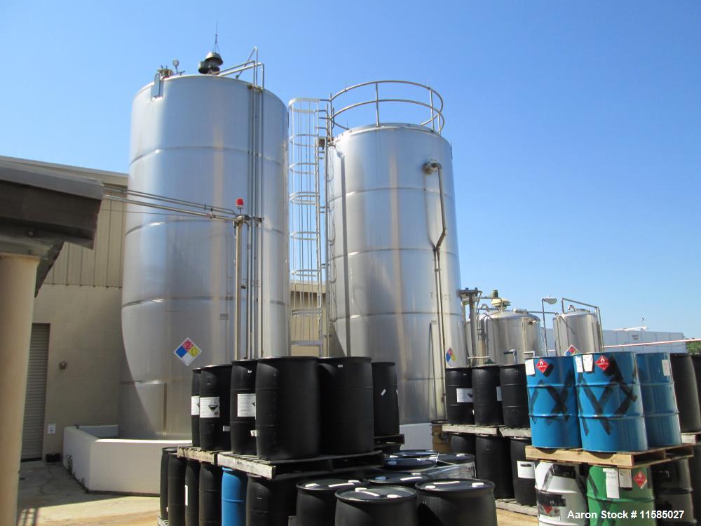 Used- 20,000 Gallon Feldmeier Vertical Stainless Steel Storage Tank