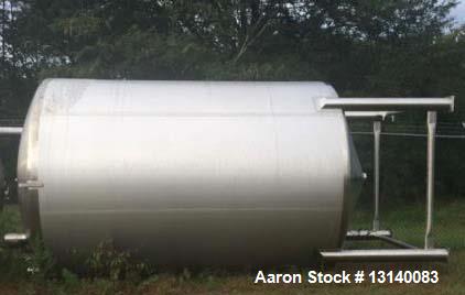 Used- Feldmeier, (approximately) 6,000 Gallon, 316L Stainless Steel Vertical Storage Tank. 108” diameter x 144” high straigh...