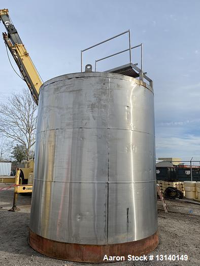 Used- Feldmeier Approximately 8000 Gallon 304 Stainless Steel Jacketed/Agitated