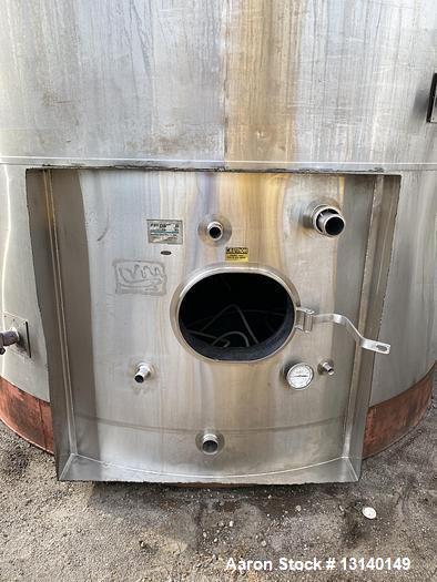 Used- Feldmeier Approximately 8000 Gallon 304 Stainless Steel Jacketed/Agitated