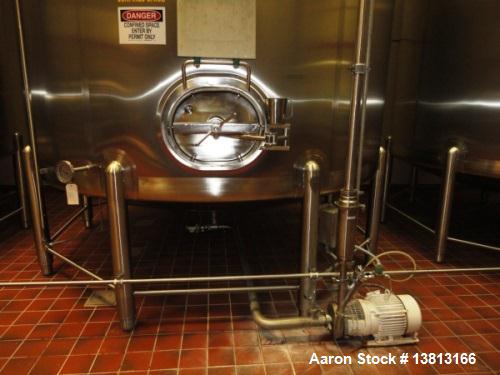 Used- 6,000 Gallon Top Agitated Mixing Tank. Single shell top agitated mixing tank with dual 28" paddles. Dish top and botto...