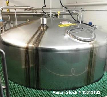 Used Feldmeier 6000 Gallon 316 Stainless Steel Vertical Storage Tank.