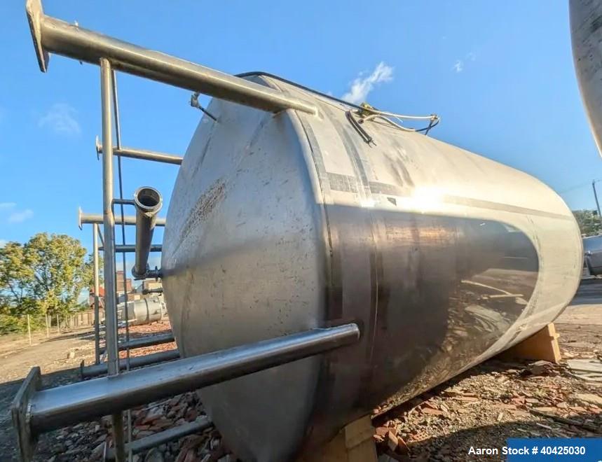 Industrial Used - Feldmeier 12,000 Gallon Stainless Steel Vertical Storage Tank