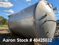Used Feldmeier 10,000 Gallon Storage Tank. 316 stainless steel construction. Approximately 126" inner diameter x 180" straight side, dish top and bottom. 12" high side bottom belly jacket rated 100 p...