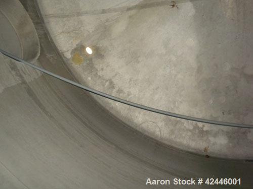 Used Feldmeier Equipment Tank, 6000 gallon, 304L stainless steel, vertical. 144" Diameter x 87" straight side, flat top, dished bottom. Internal rated  -20 to 125 deg F. Openings: top 3/4", 2", (2) 3...