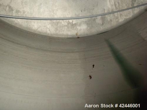 Used Feldmeier Equipment Tank, 6000 gallon, 304L stainless steel, vertical. 144" Diameter x 87" straight side, flat top, dished bottom. Internal rated  -20 to 125 deg F. Openings: top 3/4", 2", (2) 3...