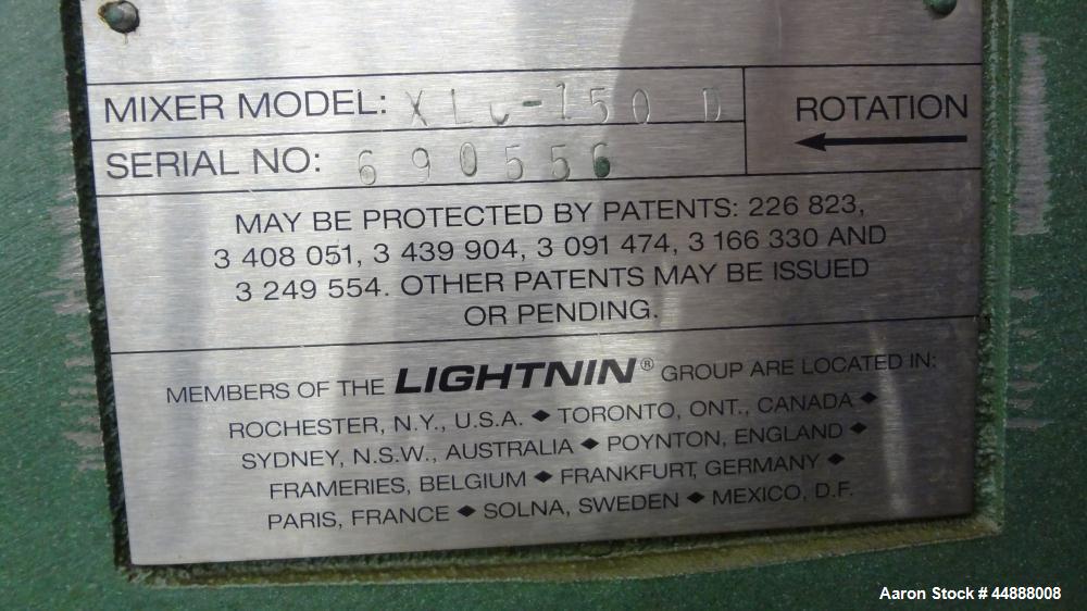 Used 10,000 Gallon Stainless Steel Feldmeier Reactor, Model XLC-150D
