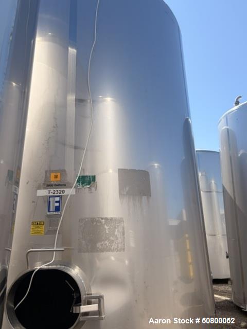 Feldmeier 8,000 Gallon Stainless Steel Process & Bulk Liquid Storage Tank for Sale