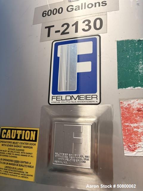 Feldmeier 6,000 Gallon Stainless Steel Blend Tank with Lightnin Top-Entry Agitation