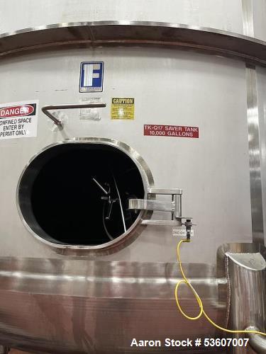 10,000 Gallon Feldmeier Stainless Steel Tank – Vacuum Rated with Agitator & CIP