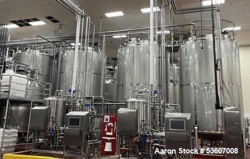 Feldmeier 15,000 Gallon Stainless Vertical Mixing Tank – Agitator & CIP Equipped