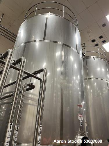 Feldmeier 15,000 Gallon Stainless Vertical Mixing Tank – Agitator & CIP Equipped