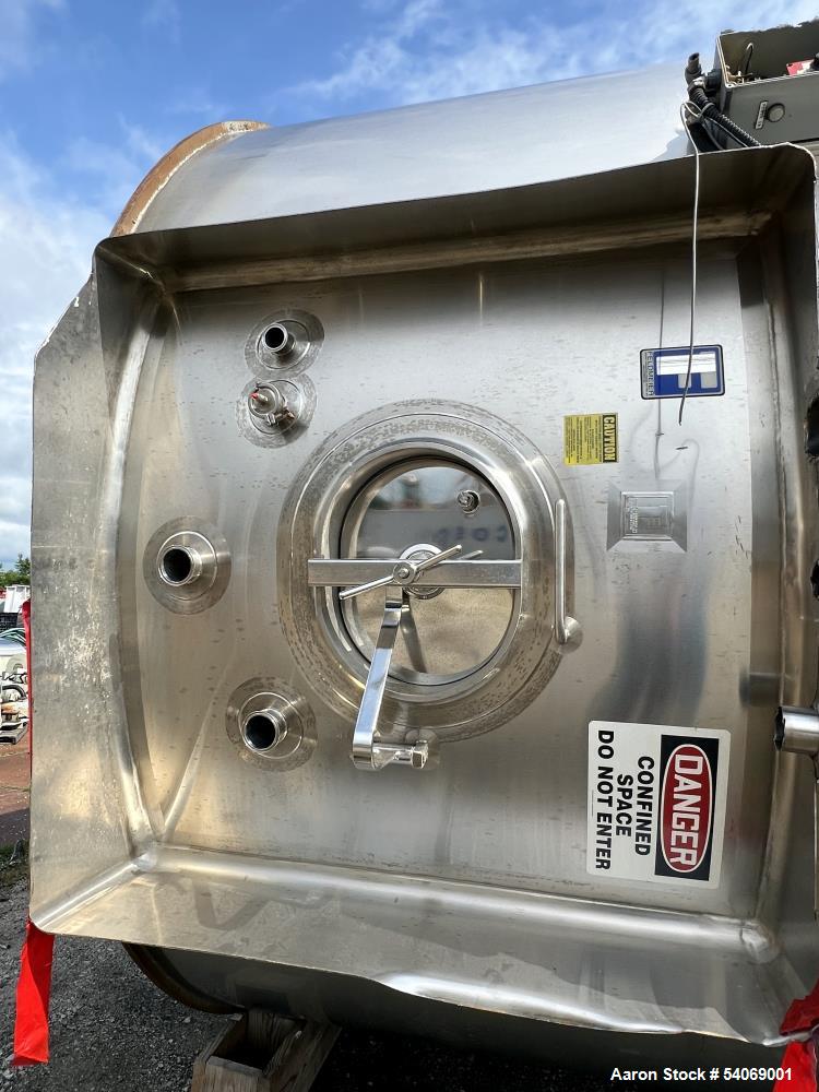 Used Feldmeier 20,000 Gallon Stainless Steel Vertical Tank | Dished Top | Sloped Bottom | Manway Access