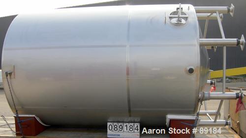 Unused-UNUSED: Feldmeier jacketed tank, 10,000 gallon, 316L stainless steel, vertical. 126" diameter x 180" straight side. Coned top and bottom, #4 finish. Bottom cone dimple jacket rated 125 psi at ...