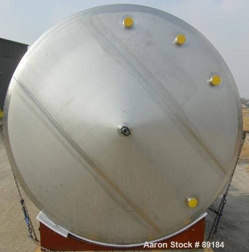 Unused-UNUSED: Feldmeier jacketed tank, 10,000 gallon, 316L stainless steel, vertical. 126" diameter x 180" straight side. Coned top and bottom, #4 finish. Bottom cone dimple jacket rated 125 psi at ...