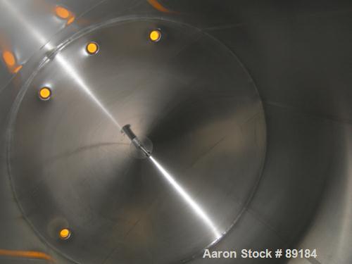 Unused-UNUSED: Feldmeier jacketed tank, 10,000 gallon, 316L stainless steel, vertical. 126" diameter x 180" straight side. Coned top and bottom, #4 finish. Bottom cone dimple jacket rated 125 psi at ...