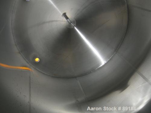 Unused-UNUSED: Feldmeier jacketed tank, 10,000 gallon, 316L stainless steel, vertical. 126" diameter x 180" straight side. Coned top and bottom, #4 finish. Bottom cone dimple jacket rated 125 psi at ...
