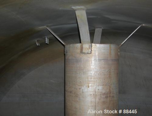 USED: Fesco tank, 20,000 gallon, 304 stainless steel, horizontal. Approximate 120" diameter x 384" straight side. Dished heads. Internal rated 0 psi at 180 deg F. Openings: top (1) 24" manway with co...
