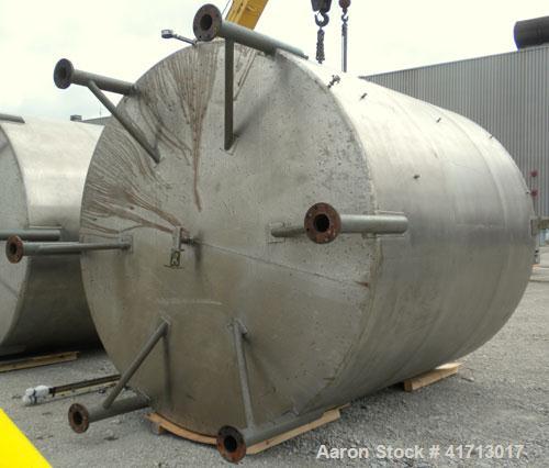 Used- Filpaco Industries Tank, Approximate 6,000 Gallon, 304 Stainless Steel, Vertical.  Approximate 114" diameter x 132" st...