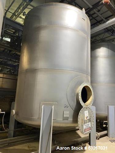 Gaston County approximately 8000 gallon 304 stainless steel vertical tank.