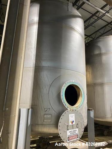 Gaston County approximately 8000 gallon 304 stainless steel vertical tank.